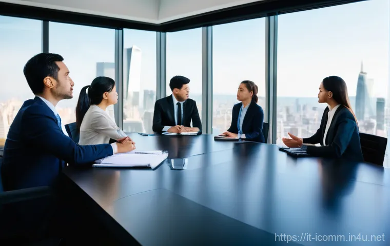 국제커뮤니케이션 실무 경험 - **"Cultural Nuances in a Global Meeting"**: A high-angle, cinematic photograph of a diverse group of...