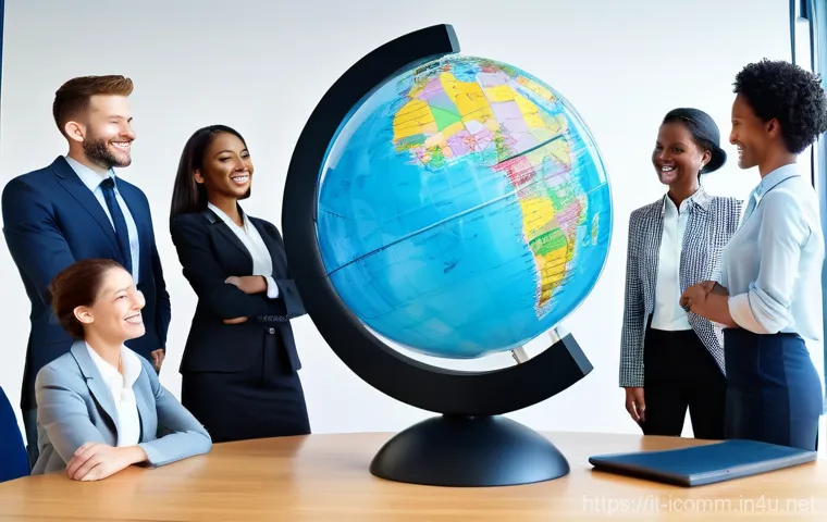 국제커뮤니케이션과 기업의 글로벌 전략 - **Global Communication Bridge: Diverse Professionals Connecting**
"A vibrant and professional im...