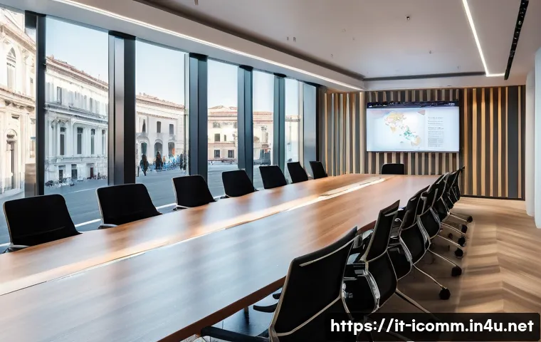 국제커뮤니케이션 연봉 - A modern corporate office setting in Milan, Italy, featuring a diverse team of international communi...